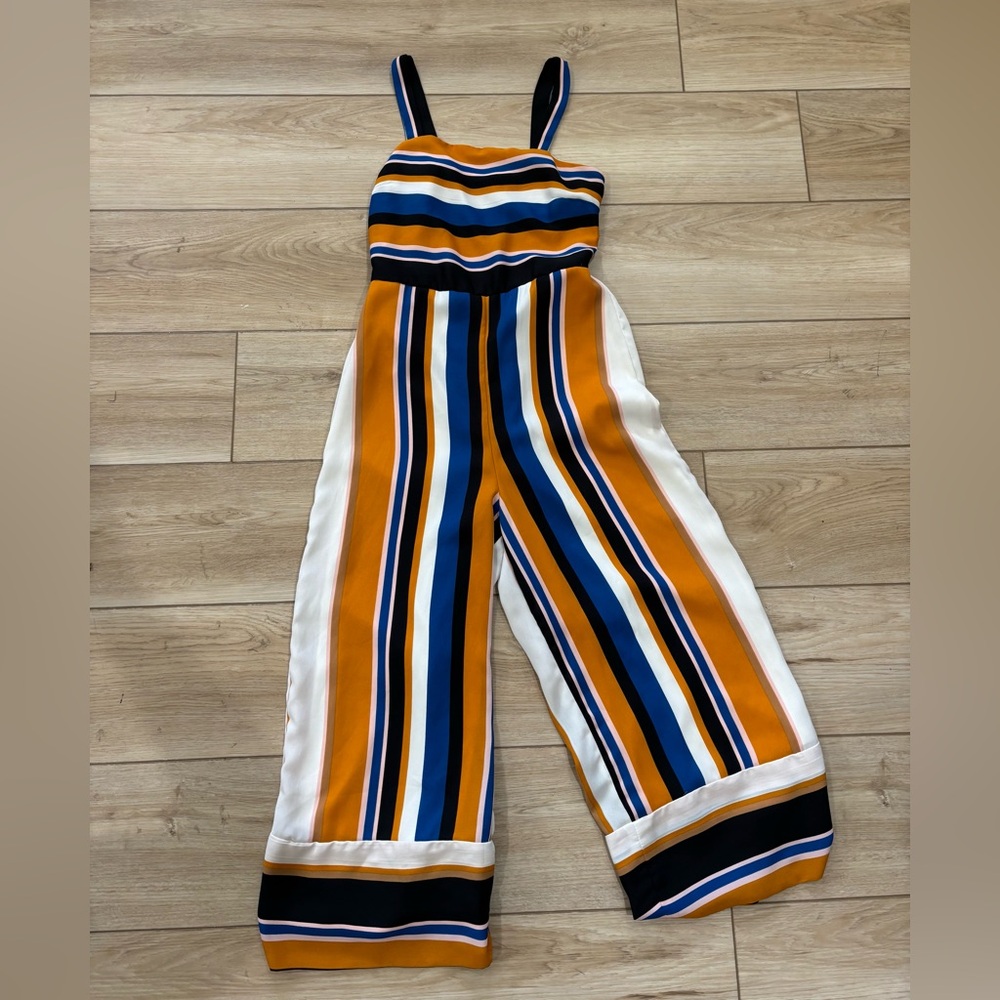multicolored striped romper